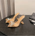 Slingback Crystal Bowknot Pumps for Women - Elegant Pointed Toe Heels for Weddings and Prom